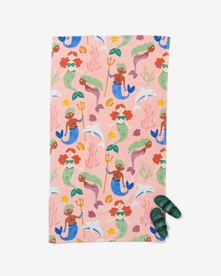 HEMA Kinder strandlaken 80x140 zeemeermin (roze)