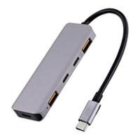 T'nB -5-in-1 hub - USB-C en USB-A met Power Delivery 100W - USB 3.2 (10Gbps)- Grijs - thumbnail
