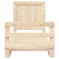 Bedframe met hoofdbord massief grenenhout 90x200 cm - thumbnail