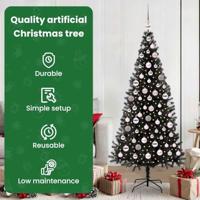 VidaXL Kerstboom met 300 led met standaard zwart 180 cm pvc - thumbnail