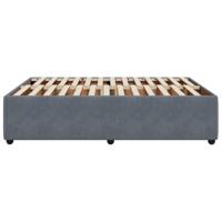 Bedframe zonder matras 160x200 cm fluweel donkergrijs - thumbnail