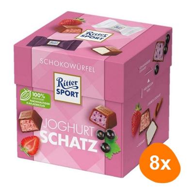 Ritter Sport - Choco-blokjes Joghurt Schatz - 8x 176g