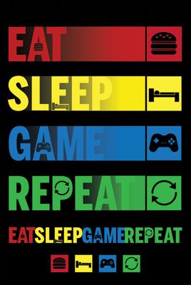Poster Eat Sleep Game Repeat 61x91,5cm Poster Eat Sleep Game Repeat 61x91,5cm