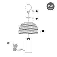 Home sweet home mushroom tafellamp gaasmetaal zwart - thumbnail