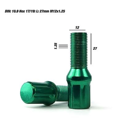 Set Bouten OMP 27 mm Groen 20 uds M12 x 1,25