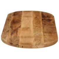 Tafelblad ovaal 120x60x3,8 cm massief ruw mangohout - thumbnail