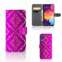 Wallet Case Samsung Galaxy A50 Barok Roze - thumbnail