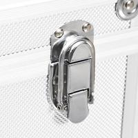 VidaXL Make-up koffer 37x24x40 cm aluminium zilverkleurig - thumbnail