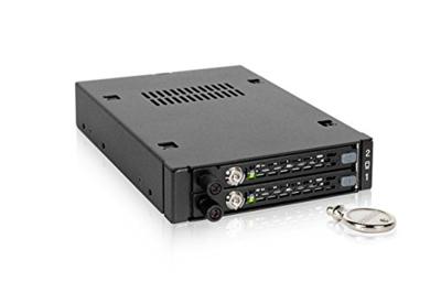 Icy Dock MB492SKL-B 3,5 SATA mobile rack voor 2x 2,5 - thumbnail