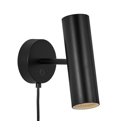 Wandlamp zwart 'MIB 6' wandlamp zwart verstelbaar GU10 IP20 DFTP