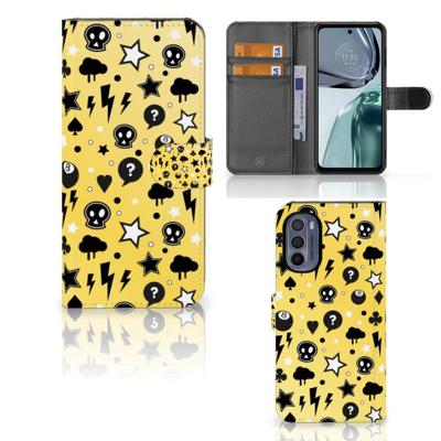 Telefoonhoesje met Naam Motorola Moto G62 5G Punk Geel Telefoonhoesje met Naam Motorola Moto G62 5G Punk Geel
