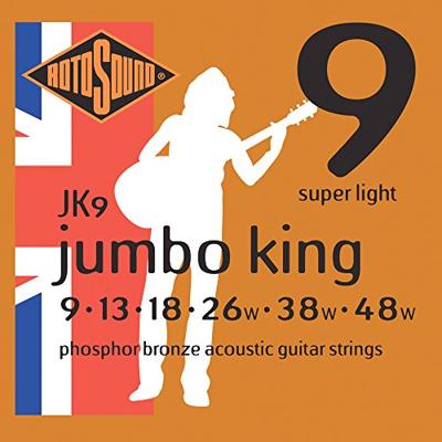 Rotosound JK9 Jumbo King akoestische gitaarsnaren .009-.048w Rotosound JK9 Jumbo King akoestische gitaarsnaren .009-.048w