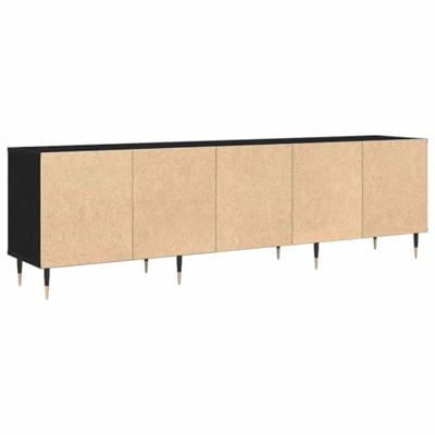 TV-kast Zwart eiken 150 x 30 x 44.5 cm Bewerkt hout