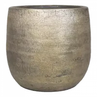 Pot mira d18h16cm industrieel goud - thumbnail