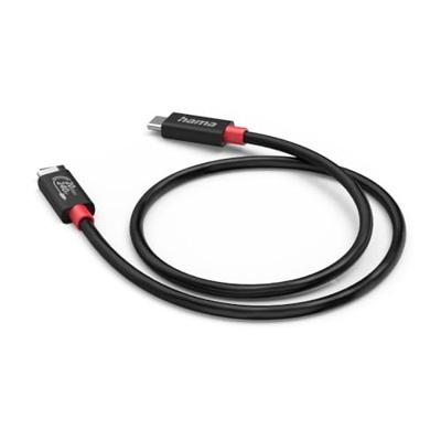 Hama USB C Kabel E-Marker USB4 GEn2 20 Gbit/s 5 A 240W 200 cm Zwart