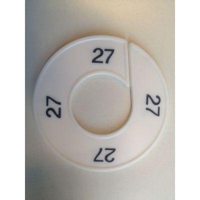 Maatring wit/zwart 27