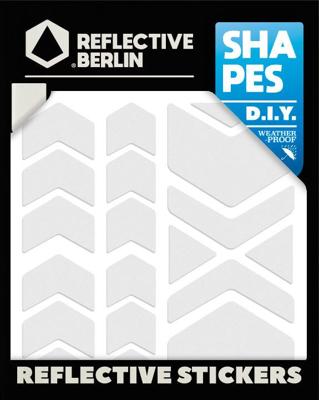 REFLECTIVE BERLIN reflex-sticker "shapes" refl.sticker refl.berlin chevrons white