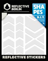 REFLECTIVE BERLIN reflex-sticker "shapes" refl.sticker refl.berlin chevrons white - thumbnail