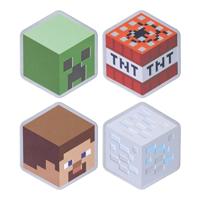 Minecraft Metalen onderzetters (set van 4) - thumbnail