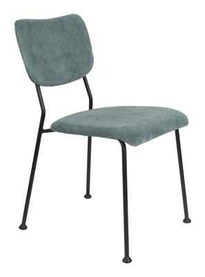 Zuiver Eetkamerstoel 'Benson' Rib, kleur Grijsblauw Zuiver Eetkamerstoel 'Benson' Rib, kleur Grijsblauw