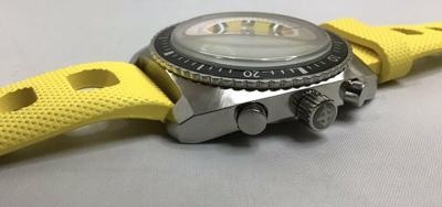 Horlogeband Zodiac ZO2225 / With Bumps Rubber Geel