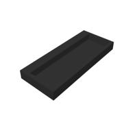 Wastafel Best Design Opera-100 Just-Solid 100x42x10 cm Mat Zwart - thumbnail