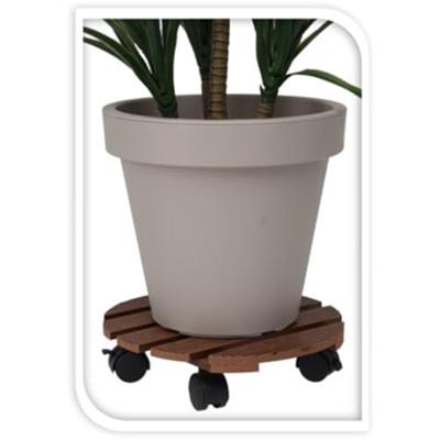 ProGarden plantentrolley rond 29 cm bruin