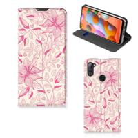 Samsung Galaxy M11 | A11 Smart Cover Pink Flowers - thumbnail