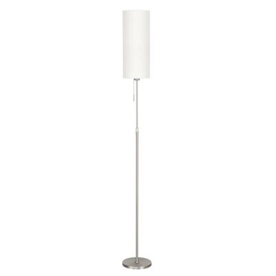 Highlight VloerlampVictoria mat nikkel met off white kap - V4110.50 + O4337.14