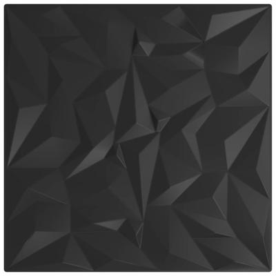 VidaXL 12 st wandpanelen amethist 3 m² 50x50 cm xps zwart