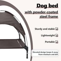 VidaXL Hondenbed bruin 90 x 81 x 80,5 cm staal - thumbnail