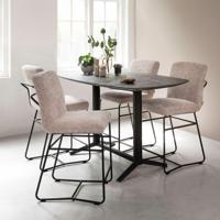 DTP Home Bartafel 'Soho' Deens ovaal, Betonlook, 160 x 90cm - thumbnail