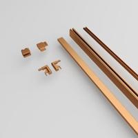 Sanivo Nova Wandprofiel XL 20 x 7 cm Geborsteld Brons - thumbnail