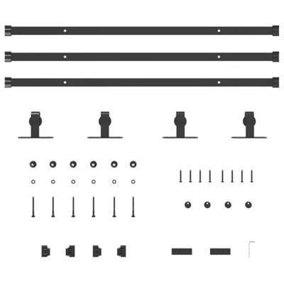 VidaXL Ophangset voor schuifdeur 244 cm koolstofstaal VidaXL Ophangset voor schuifdeur 244 cm koolstofstaal