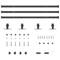 VidaXL Ophangset voor schuifdeur 244 cm koolstofstaal - thumbnail