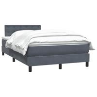 Boxspring met matras fluweel donkergrijs 120x220 cm - thumbnail