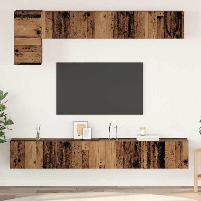 Tv-meubelset 5 pcs Oud hout 100 x 30 x 30 cm Bewerkt hout