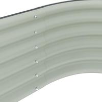 Plantenbak verhoogd 240x80x44 cm gegalvaniseerd staal grijs - thumbnail