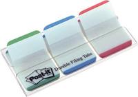Post-it Index Strong, ft 25,4 x 38 mm, wit met gekleurde rand, 3 kleuren, 22 tabs per kleur - thumbnail