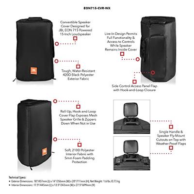 JBL EON 715 CVR WX beschermhoes geschikt voor tijdens gebruik