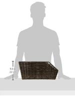 Basil cento rattan look - fietsmand - achterop -bruin - thumbnail