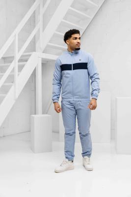 Lacoste Diamond Trainingspak Heren Lichtblauw/Donkerblauw - Maat XXL - Kleur: DonkerblauwLichtblauw | Soccerfanshop