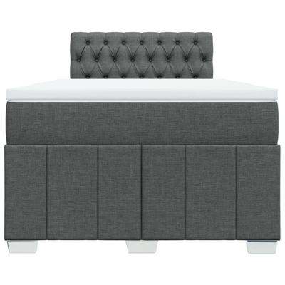 Boxspring met matras stof donkergrijs 120x200 cm - thumbnail