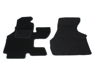 Automatten op maat - zwart stof - VW Transporter T4 1990-2003 (voorzijde)