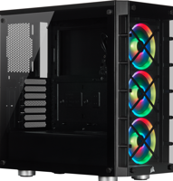 iCUE 465X RGB - Midtowermodel - ATX - geen voeding (ATX) - 3x RGB fan - USB/Audio - zwart - thumbnail