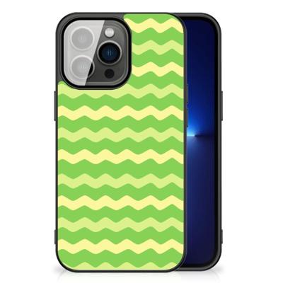 iPhone 13 Pro Back Case Waves Green