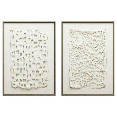 Schilderij Home ESPRIT Wit Modern 50 x 3 x 70 cm (2 Stuks)