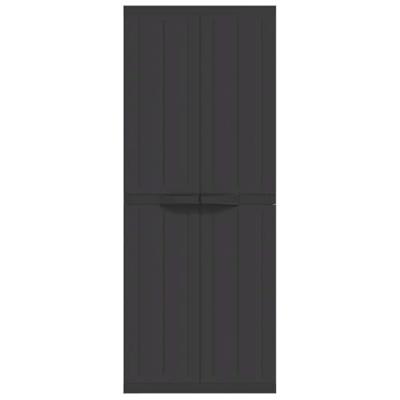 Tuinkast 65x37x165 cm polypropeen zwart