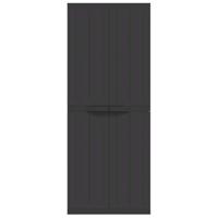 Tuinkast 65x37x165 cm polypropeen zwart - thumbnail