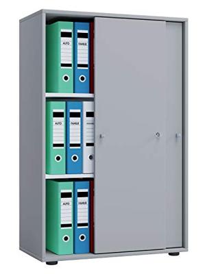 VCM Kantoorkast Lona (Schuifdeuren, Grijs, XL)
